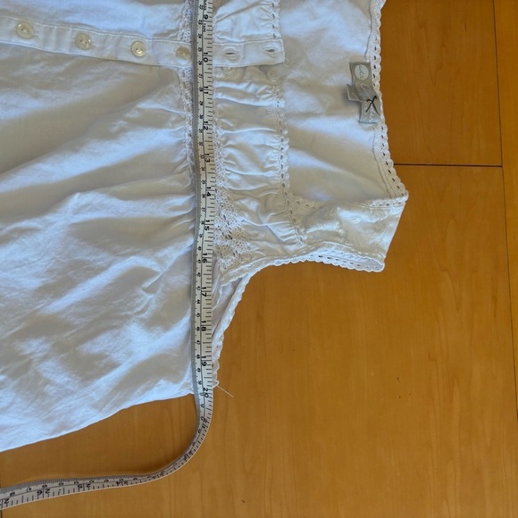 Alexander Del Rossa M women’s Victorian, white lace trim square neck nightgown - Picture 8 of 12